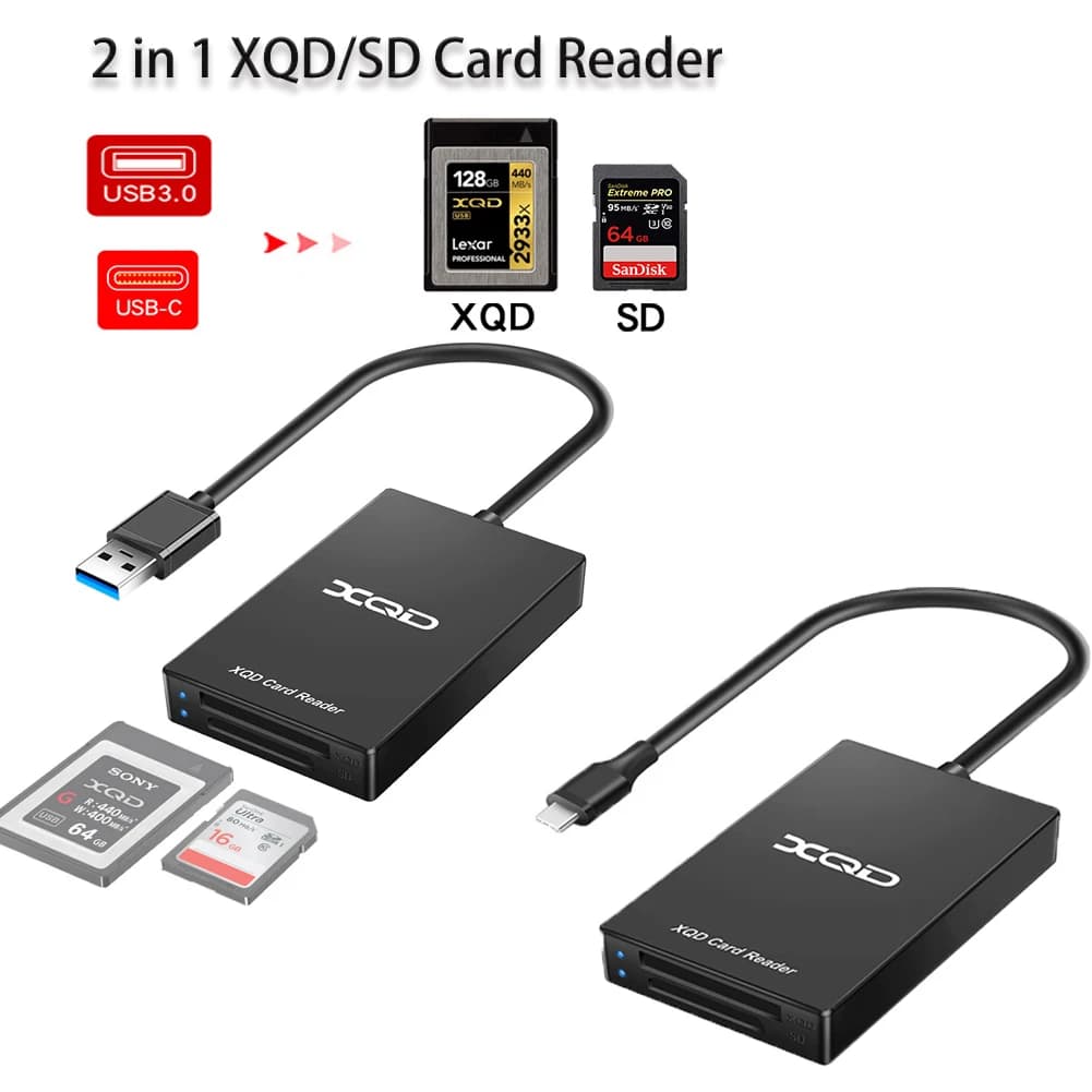 Lettore di schede SD XQD multifunzione Type-C adattatore per scheda USB 3.0 USBC velocità fino a 5Gbps per Sony G & M Series XQD per lettore di schede SD