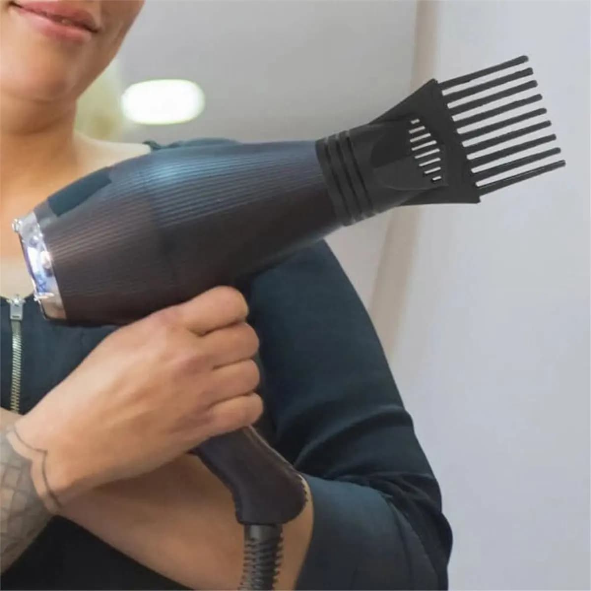 Universal accessory for hair dryers to smooth, districate - Hairdressing comb styling tools with nozzle