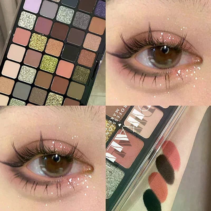Shimmer Eyeshadow Palette 40 Colors Eye Shadows Matte Glitter Pigment Eye Shadows Wterproof Korean Eye Makeup Palette Cosmetics