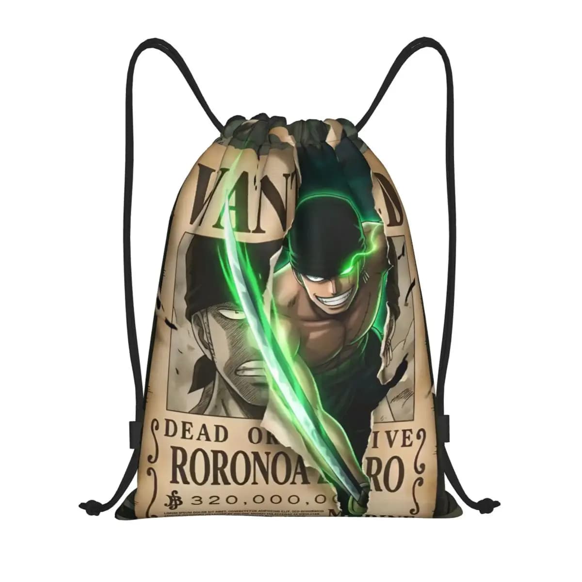 One P-Pieces Z-Zoroes Hot Comic Drawstring Backpack Women Men Sport Gym Sackpack Borsa da allenamento pieghevole in stile giapponese