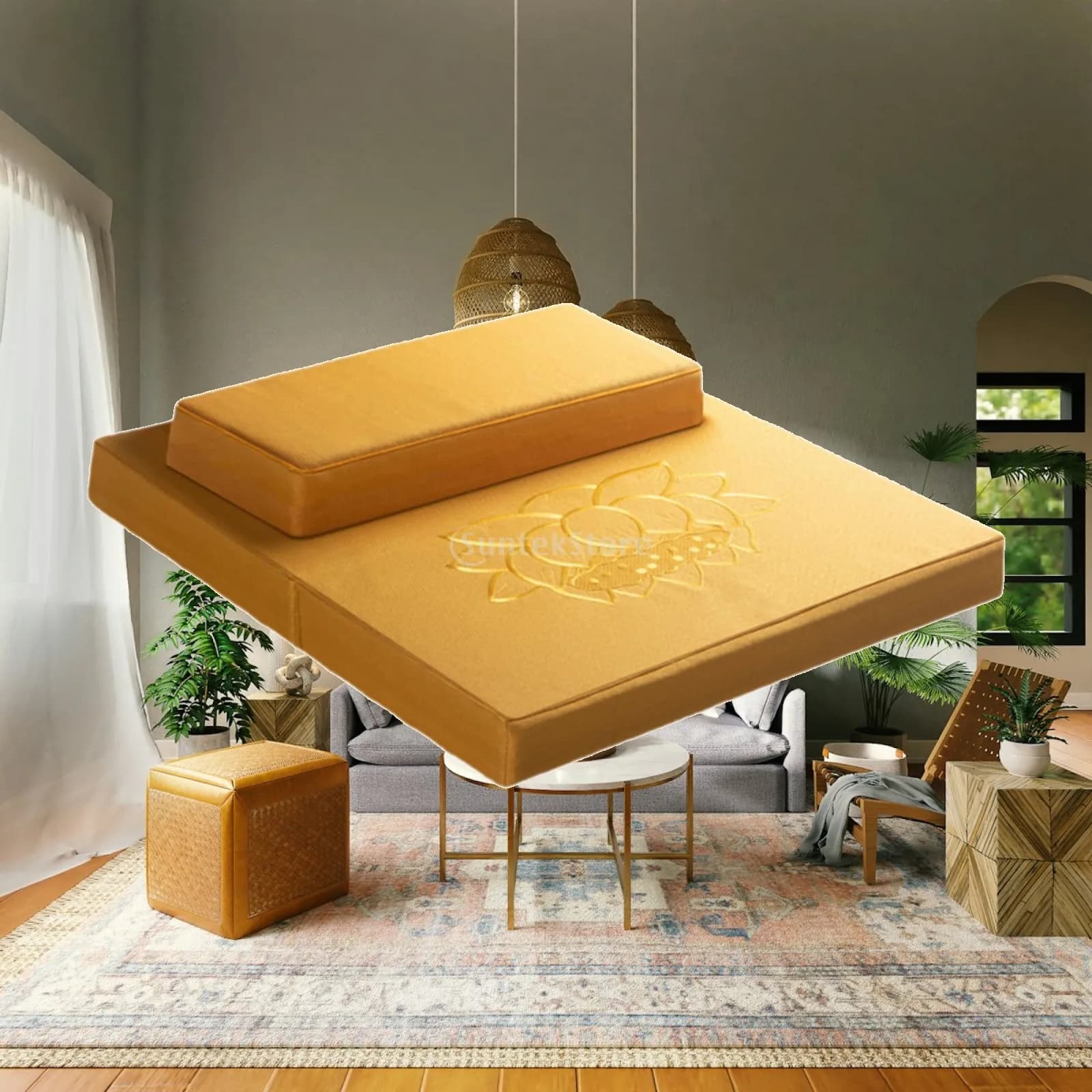 Meditation Cushion Set Meditation Floor Pillow for Bedroom Indoor Outdoor