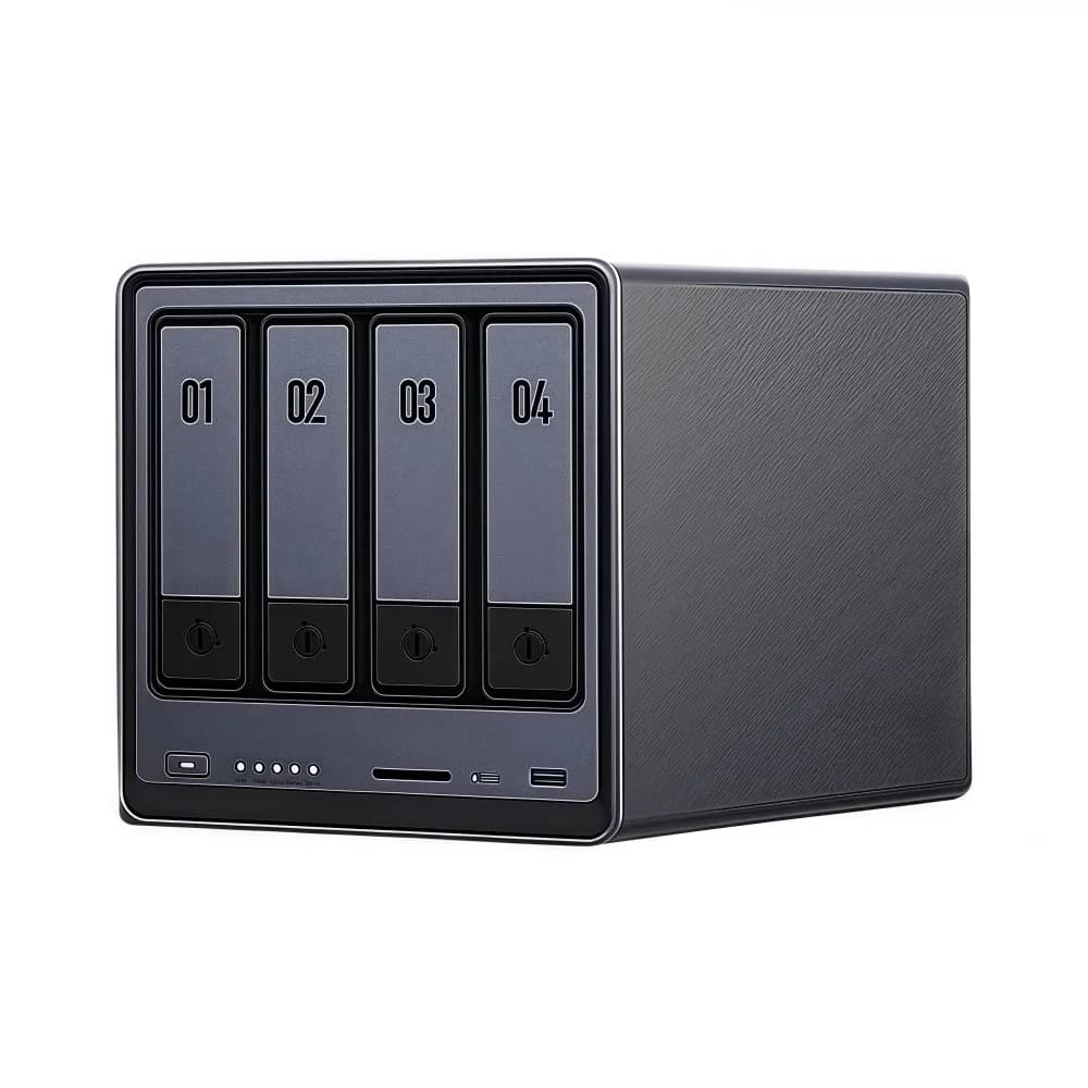 Ugreen DXP4800 Plus NAS 8505 5 core 8 GB DDR5 4 alloggiamenti 136 TB HDD M.2 SSD 10 GbE Server di archiviazione di rete