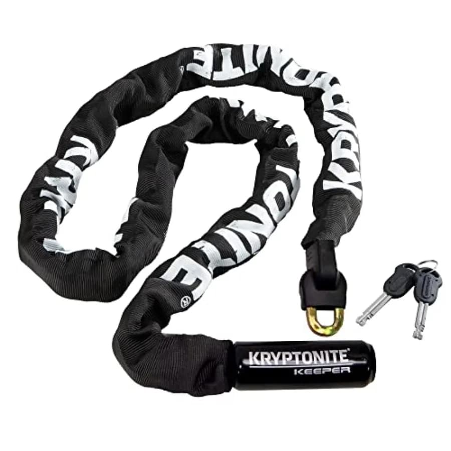 Lucchetto a Catena per Bicicletta Keeper 712, Lunghezza 4 Piedi, Antifurto Resistente con Chiavi per Bici, Moto, Scooter, Bicicletta D