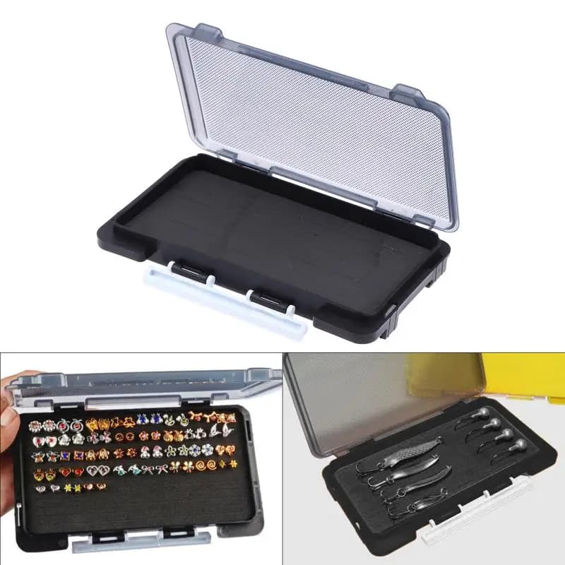Portable Plastic Bait Storage Box, Sponge Pad Design, Fly Lure Jig Head Hook Organizer, Multipurpose Case for Carp Fishing Tackl