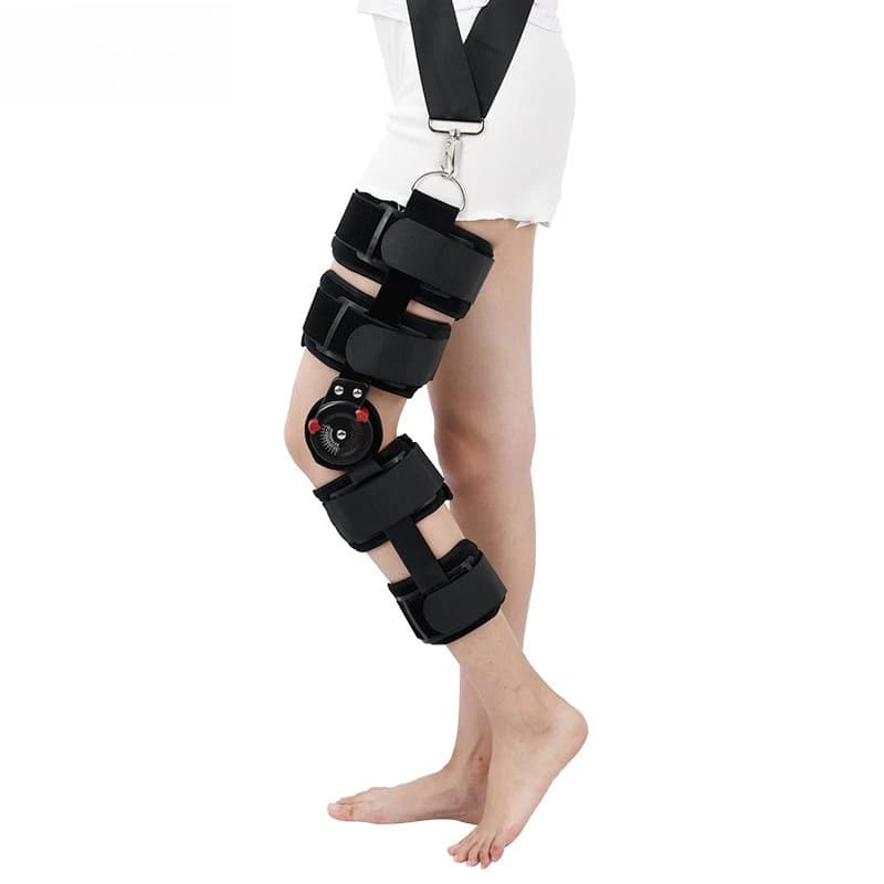 Supporto per Ginocchio Portatile e Traspirante, Tutore Universale per Fratture della Gamba, Ginocchiere Post-operatorie