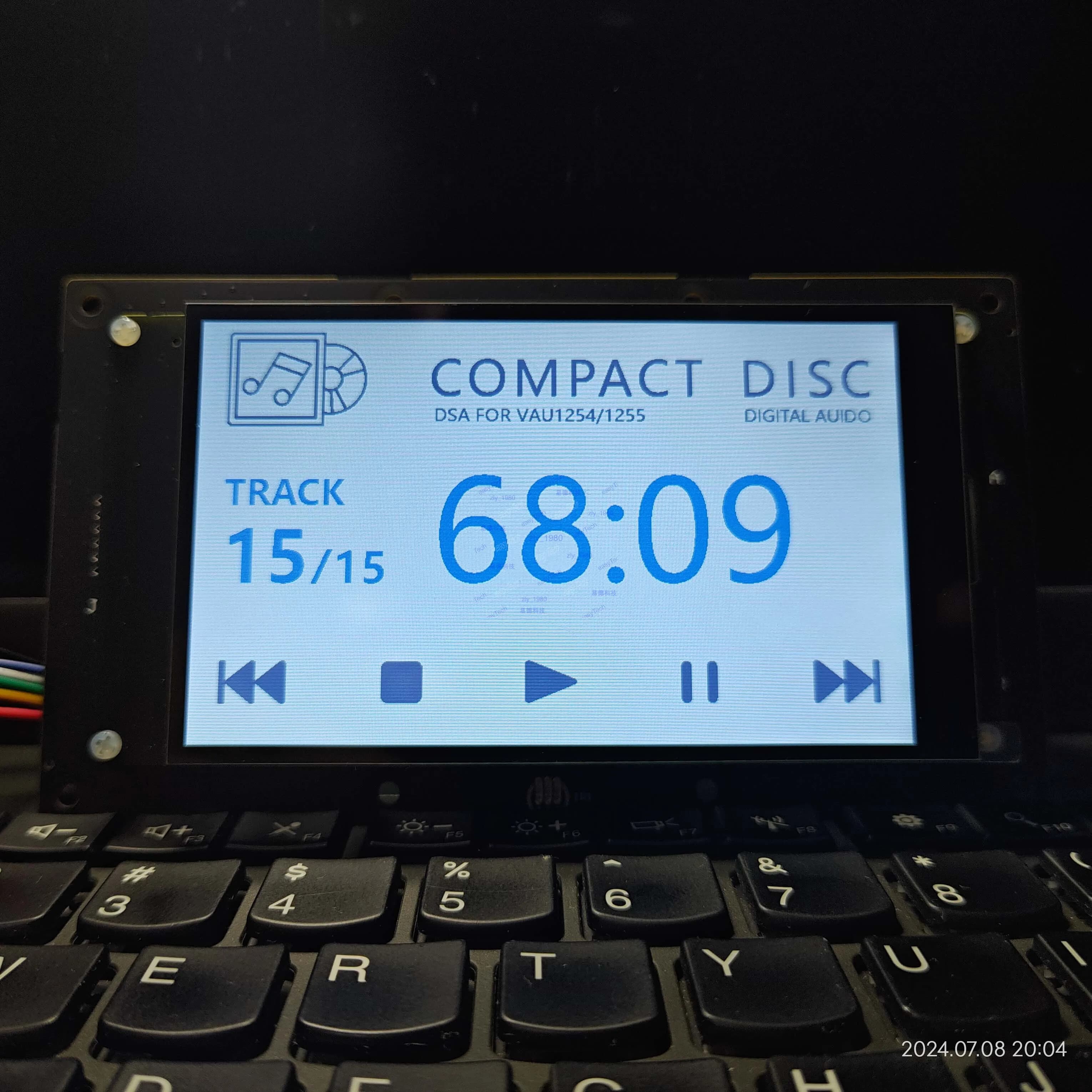 Controller scheda display CDPRO DSA VAU1254 1255 Touch screen LCD HD da 4,3 pollici