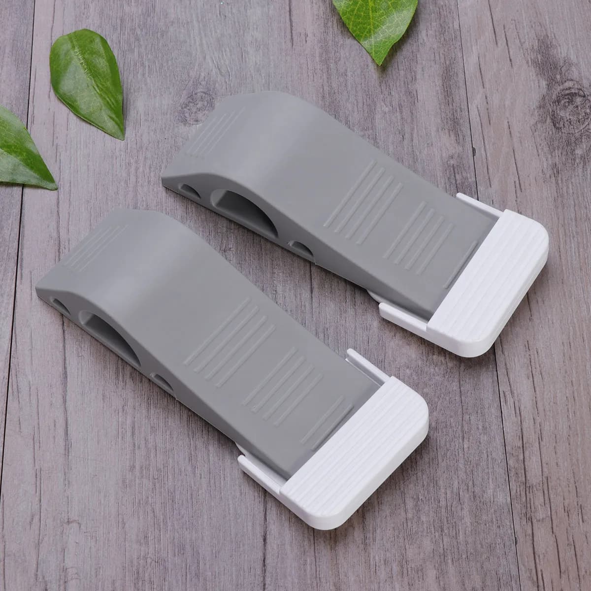 Set di 4 Fermaporta Grigi 5X12.7Cm in TPR, Protezione Antiscivolo per Pavimenti, Fermaporta Stabile, Sicuro per Bambini, Decorativo
