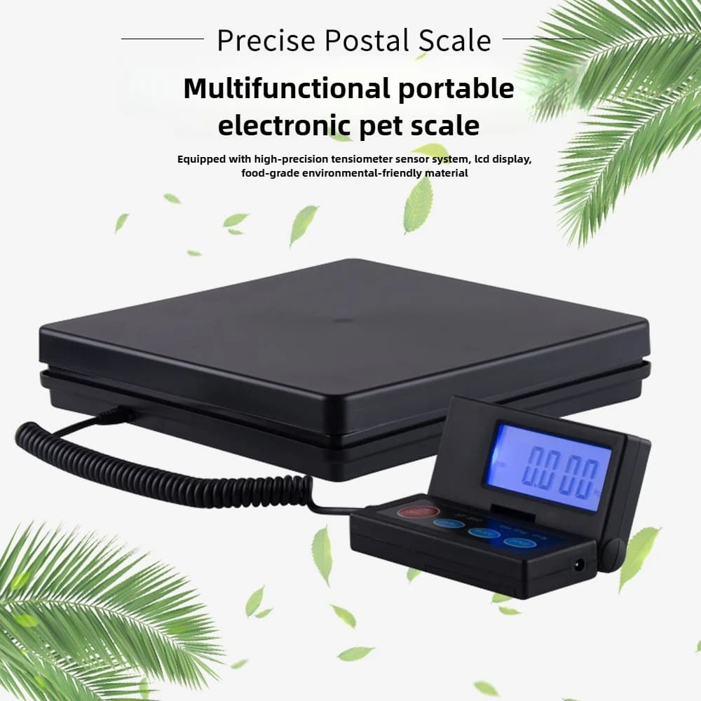 Bilancia per animali domestici Bilancia da tavolo elettronica Bilancia da tavolo per pacchi per bagagli da 50 kg Bilancia postale estensibile portatile Forniture per animali domestici