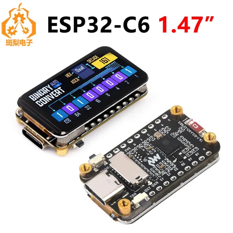 Scheda di Sviluppo ESP32 C6 con Display LCD da 1,47 Pollici 172x320, Luce RGB e Slot SD Compatibile con Arduino