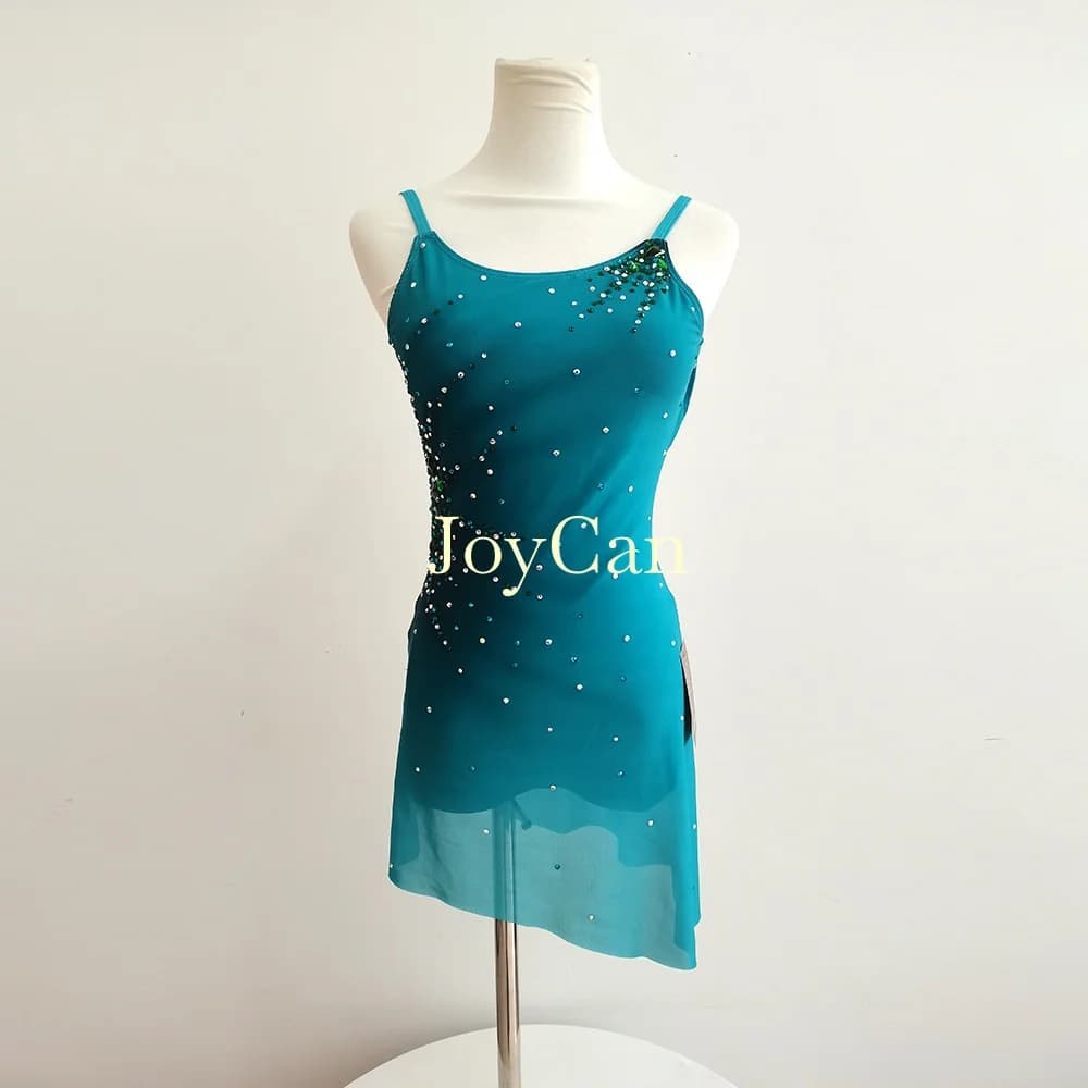 JoyCan Ice Figure Skating Dress Girls Red Spandex Stretchy Mesh Competition Dance Wear Customized JC785