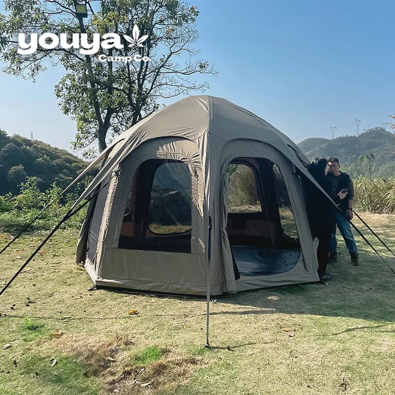 Nuova Tenda da Campeggio Safari Outdoor a Cupola, Telo Oxford Impermeabile Anti-UV, Quattro Stagioni, 12,5m, per Picnic, Feste, Lusso, Famiglia