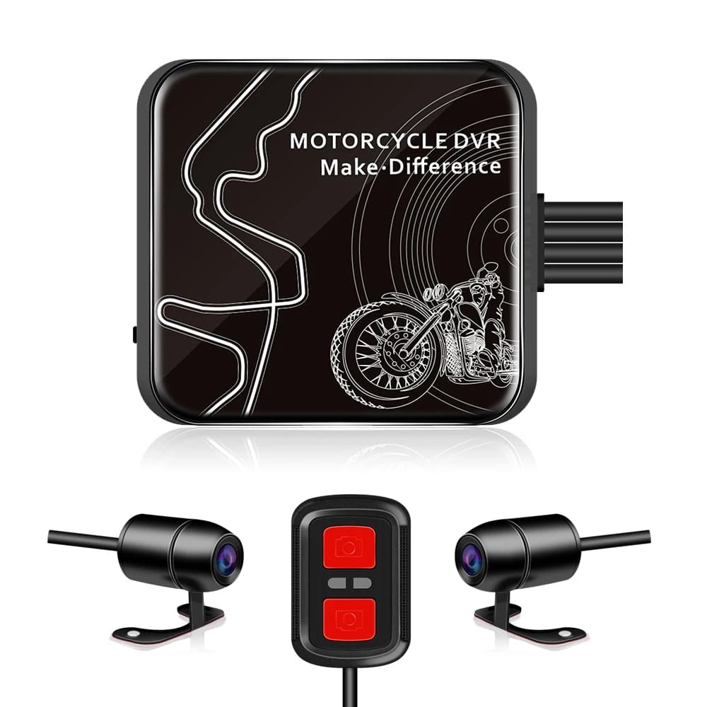 SYS VSYS Double Moto DVR 1080P Action Camera Front Recorder and Retrovisor Waterproof Moto Dash Cam Black Night Vision Box