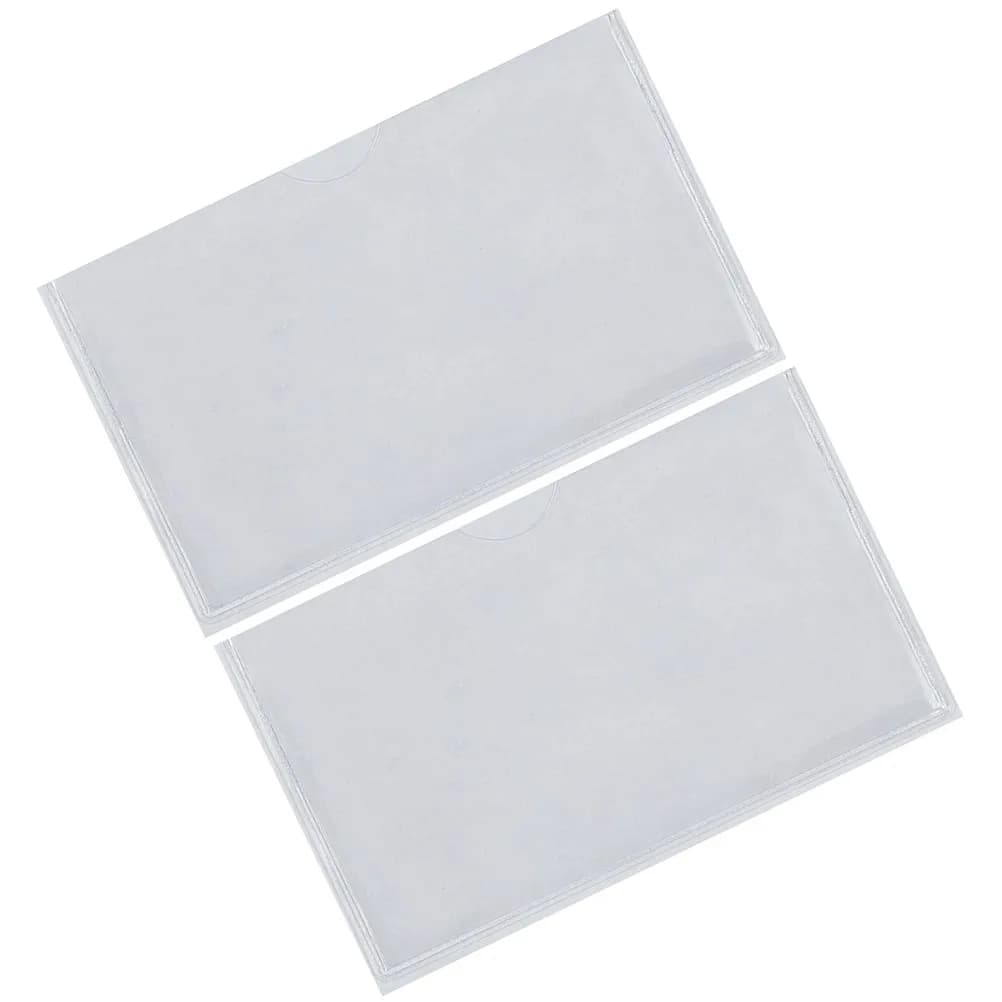12 Pezzi Porta Badge Multifunzionali in Plastica Trasparente, Materiale PVC Eva, Tasche Autoadesive per Carte ed Etichette