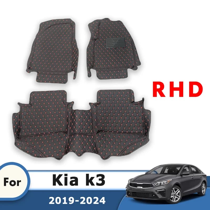 RHD Tappeti Per Kia K3 Cerato Forte 2024 2023 2022 2021 2020 2019 Tappetini Auto Impermeabili Rilievi Del Piede Accessori Copertura Interni