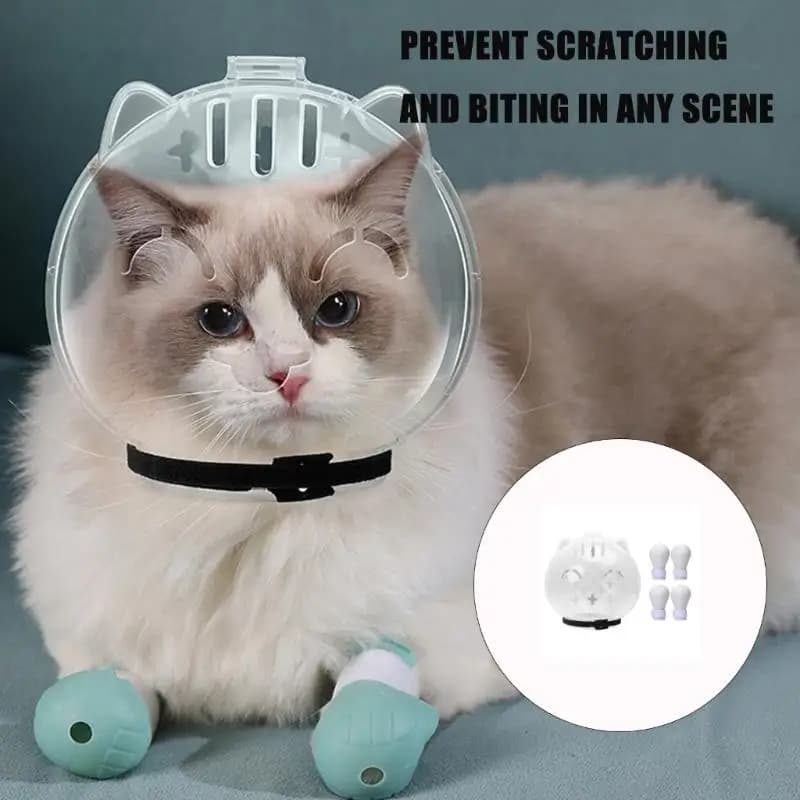 Il casco spaziale protettivo gatti comodi impedisce regolazione della leccata e comoda copertura per toelettatura