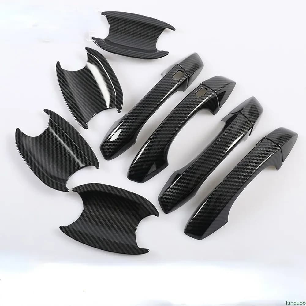 Nuova Fibra di Carbonio Cromato Auto Porta Laterale Maniglia Della Copertura Trim Adesivo Per Skoda Kodiaq 2017-2023 Kodiak Accessori Per Lo Styling