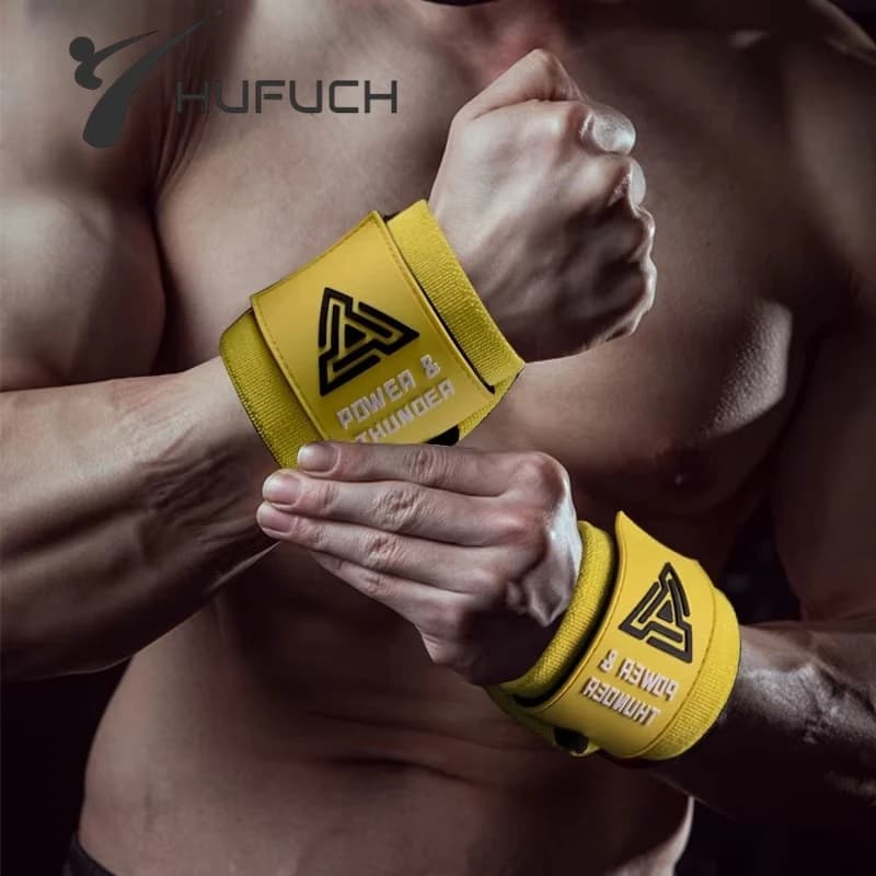 1 paio di braccialetti fitness con supporto per il polso premium proteggono il polso durante allenamenti in palestra, ideali per stacco da banco intenso