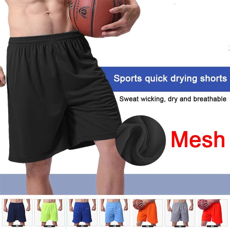 2024 NEW Fitness sports Shorts Man Summer Gyms Workout Male Breathable Mesh shorts Quick Dry Beach Short Pants men Sportswear