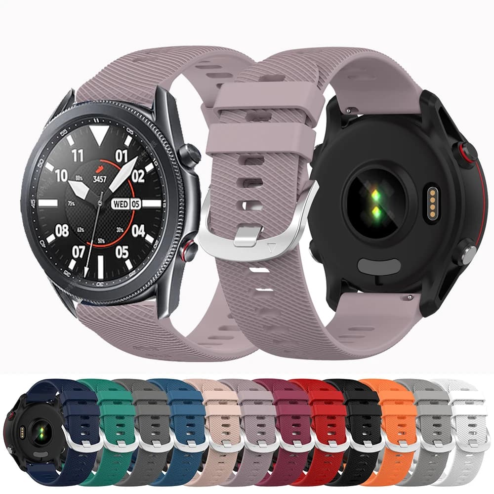 Cinturino in silicone per Samsung Galaxy watch 3 45mm 41mm 42mm 46mm cinturino Active 2 braccialetti intelligenti braccialetto 20/22mm Gear S3 cinturino