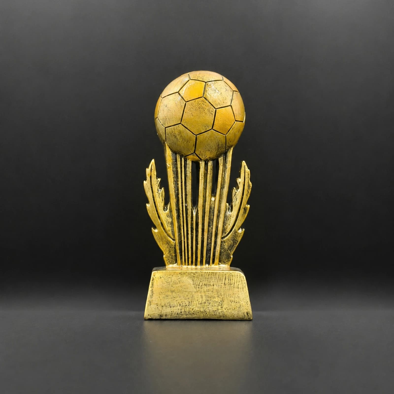 Football Award Trophy with Pedestal Base Gold-Tone Football Trophy Golden Displayable for Club Celebrations