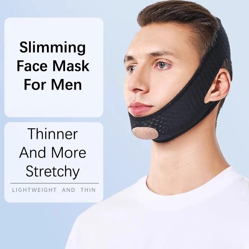 Massaggiatore Lifting Viso a V Anti-Rughe, Fascia Modellante Doppio Mento per Uomo - Bellezza e Salute, Snellente e Tonificante