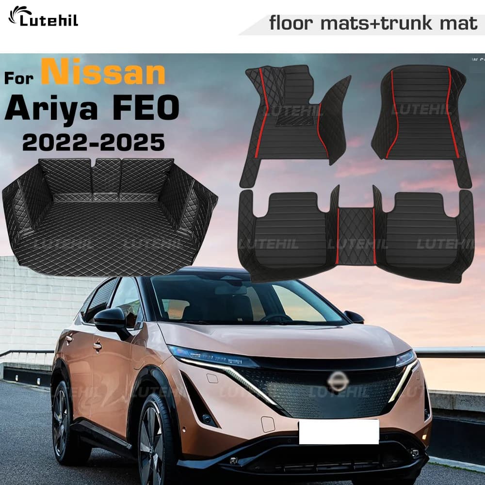 For Nissan Ariya FE0 2022 2023 2024 2025 LUTEHIL Car mat Custom Car mats Full cover Cargo Liner Trunk Zerbino