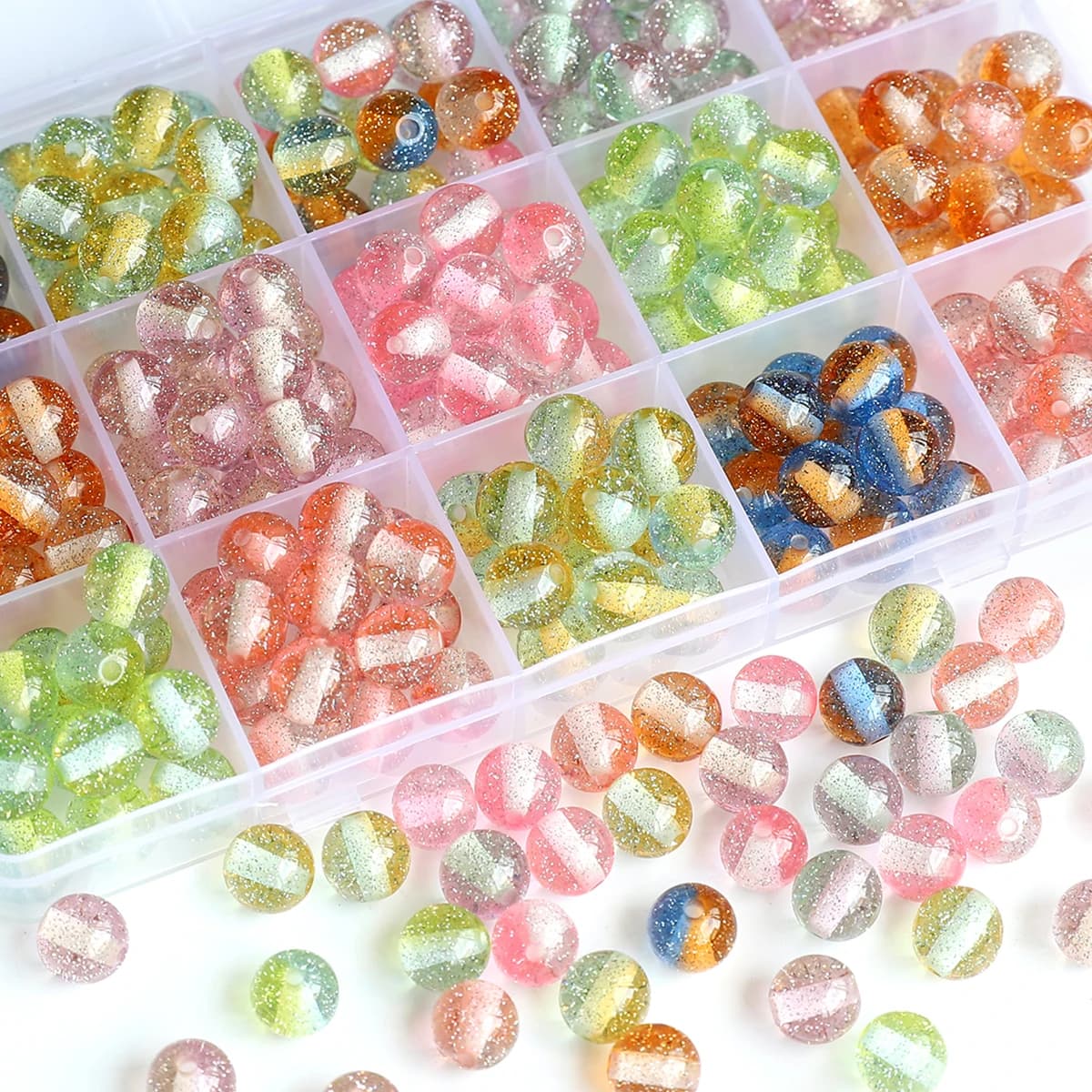 5-30Pcs 8/10/12mm Shiny Colorful Resin Beads Spacer Loose Round Beads For Jewelry Making Handmade Bracelet Craft Diy Accessories