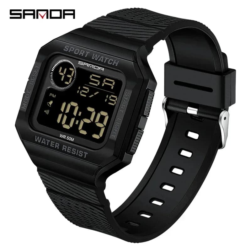 Orologio Digitale LED Sanda 2129 di Alta Gamma, Orologio da Polso Sportivo Militare da Uomo, Cronometro di Lusso Impermeabile, Orologio Elettronico Maschile