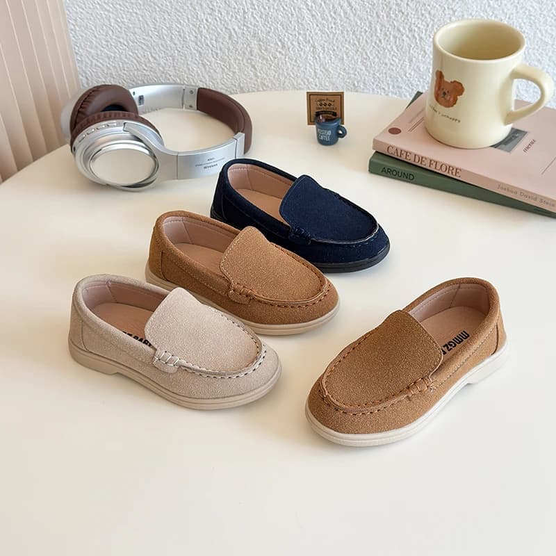 Spring and Autumn Solid Color Retro Thick-soled Comfortable Loafers 2026 New Girls' Trendy Car Stitching Design Children's Shoes