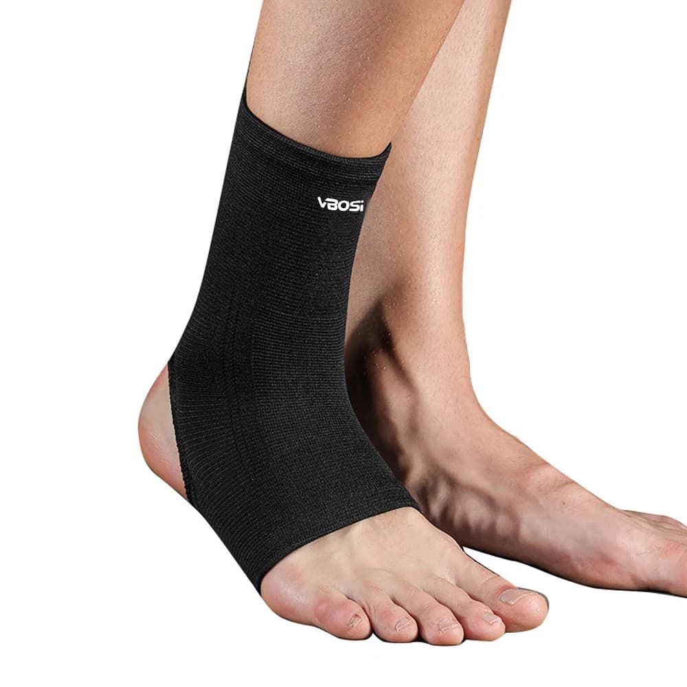 Supporto per caviglia elastico e traspirante con tallone aperto, 1 pezzo, per sport e recupero fitness