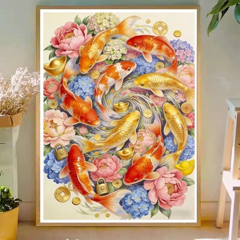 Kit di Ricamo Stile Cinese 9CT 11CT, Set per Punto Croce con Filo e Ago, Decorazioni per la Casa e Artigianato