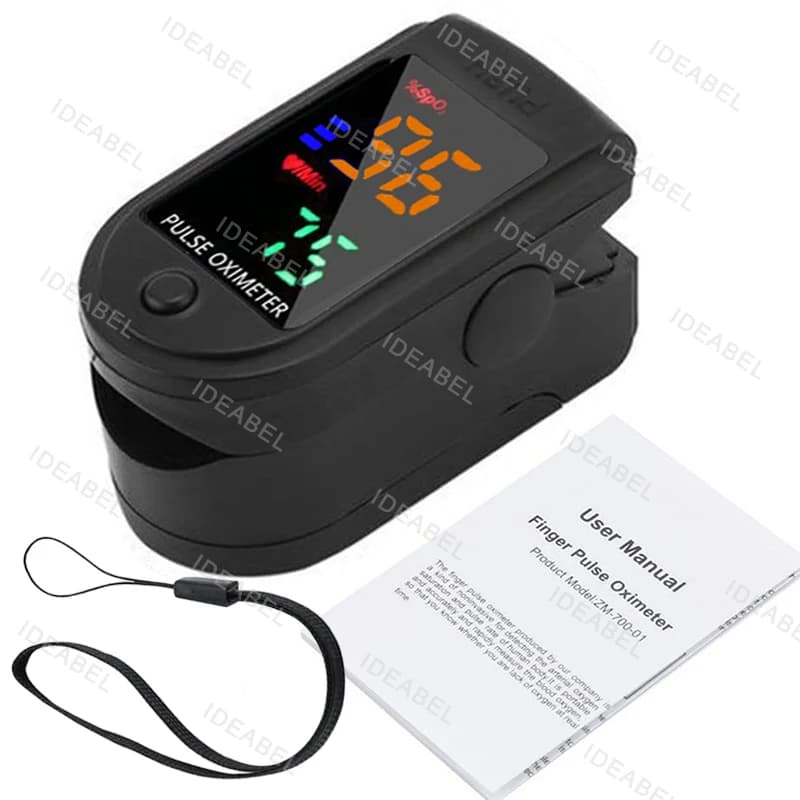 Ossimetro Portatile da Dito 1-10P in 4 Colori, Monitor di Saturazione dell'Ossigeno nel Sangue con Display LED, Misuratore SPO2