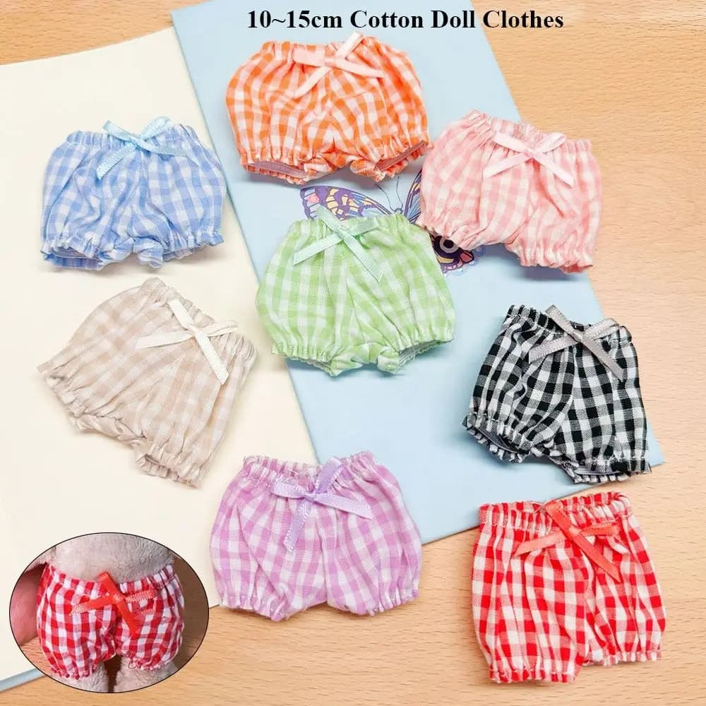 Moda Mini pantaloni scozzesi elastici per 10 ~ 15cm vestiti per bambole in cotone bambola di cotone abbigliamento Casual pantaloni bambole accessori per vestiti