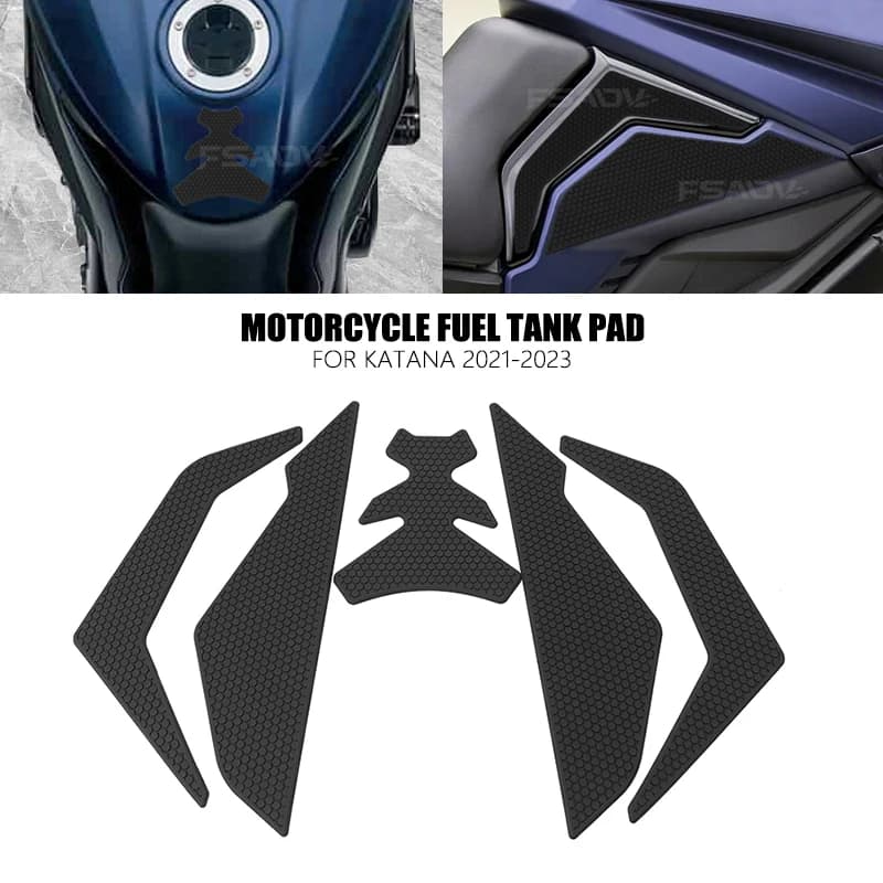 For SUZUKI KATANA Late Ginocchio Grip Decal Protector Spare parts 2021-2023 Moto Waterproof Relief of the Anti-slip Tank Oil Fuel