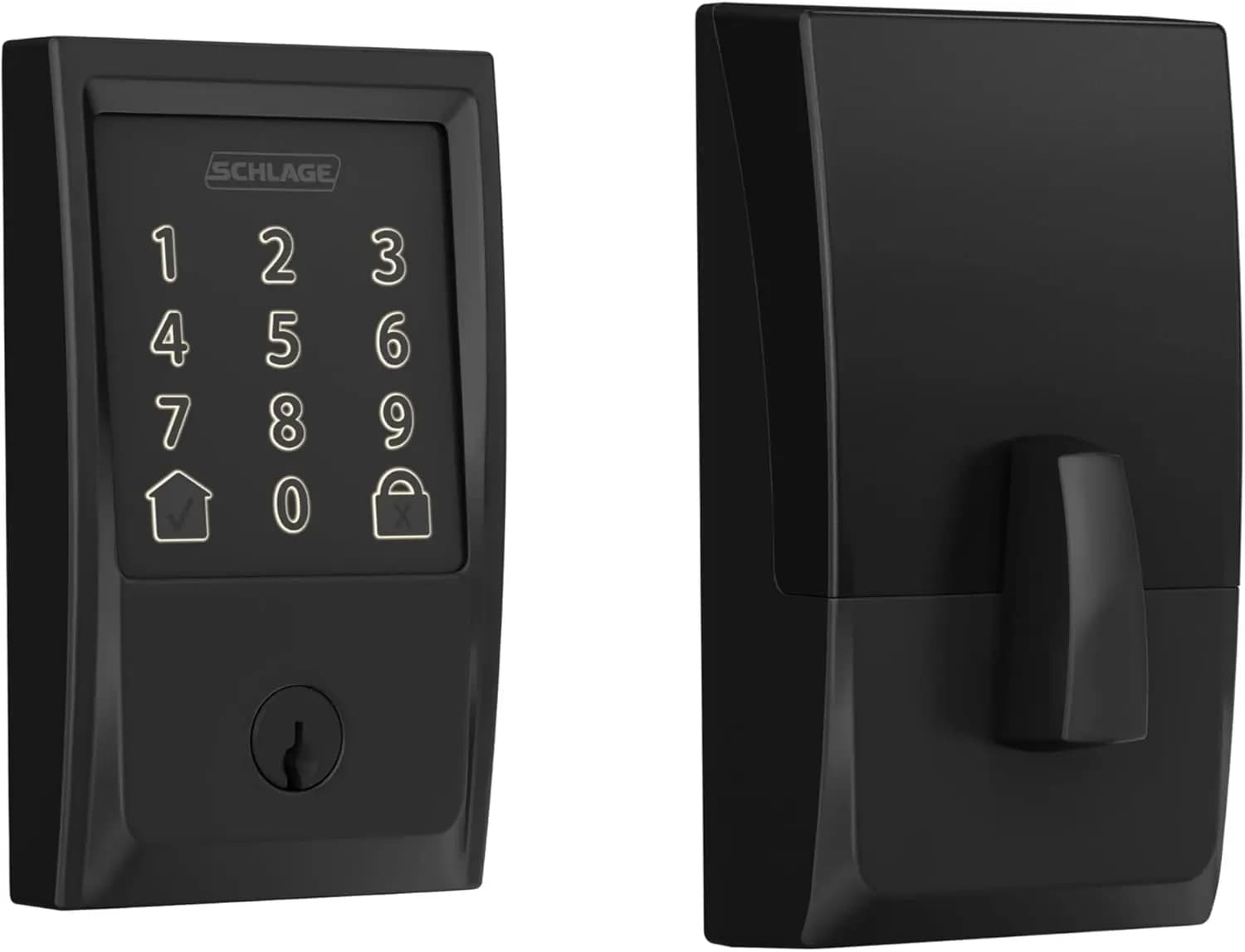 Serratura Intelligente WiFi - Accesso Senza Chiave con App e Touchscreen, Compatibile con Alexa e Google, Nero Opaco