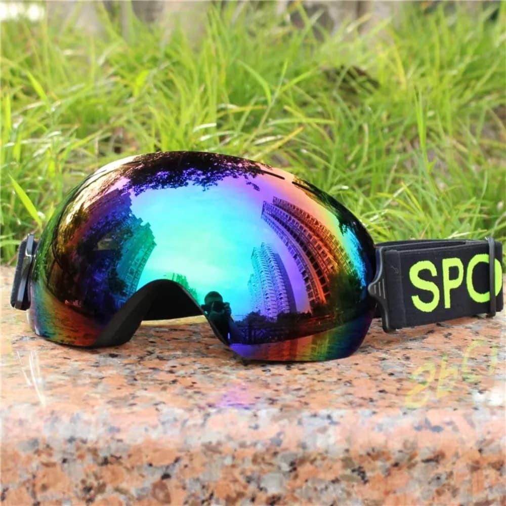 Occhiali da Sci con Montatura Grande, Leggeri e Antivento, Occhiali da Snowboard e Sci UV400, Occhiali Professionali da Neve per Uomo e Donna
