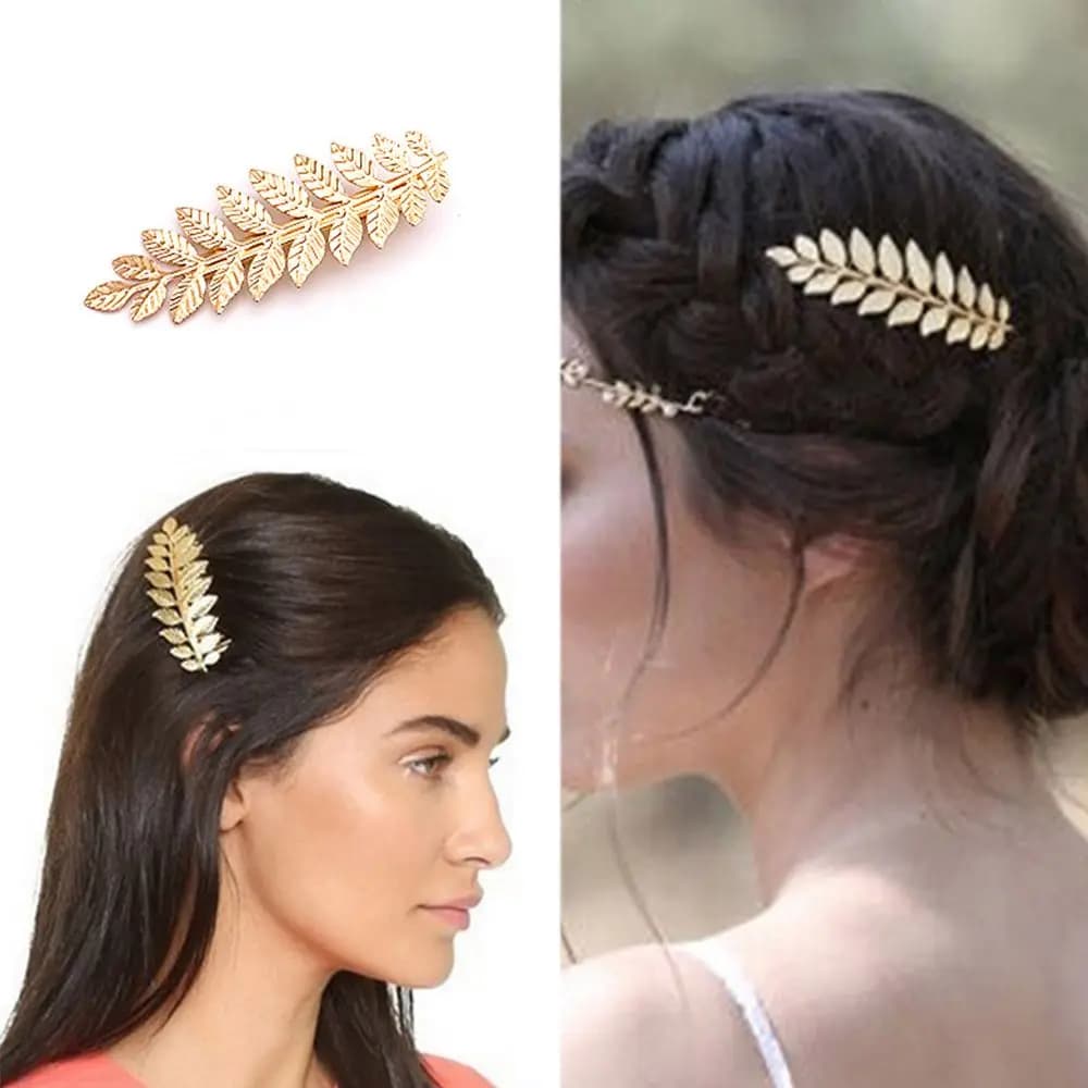 Inserting Tiara Disk Hair Hair Comb Hair Clips Headwear Hairpins Headband Bride Crown Wedding tiara Leaves Crown Leaf Tiara