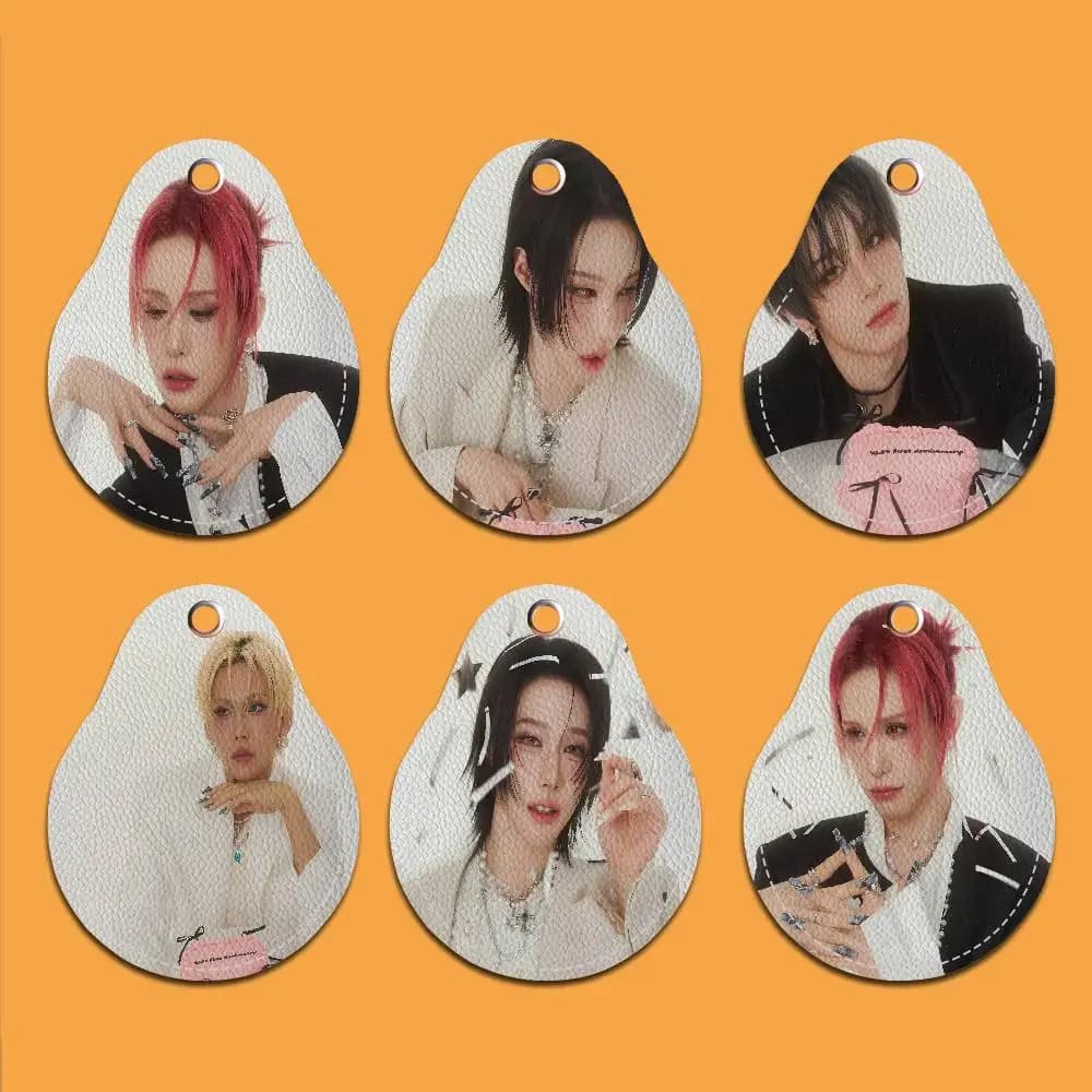 Portachiavi con custodia in PU anti-smarrimento e anti-caduta per il gruppo K-pop X-XLov, accessorio anti-impronta per carte e chiavi
