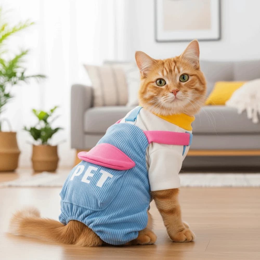 Tuta Calda per Cani alla Moda, Abbigliamento a Quattro Zampe, Colore Macaron, Comoda Imbracatura per Cani, Abbigliamento Casual