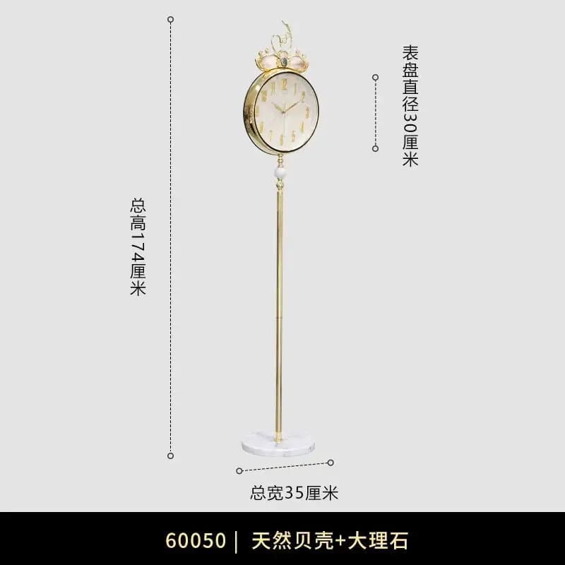 European Nordic light luxury quartz clock simple and fashionable household ornament turning page pendulum metal clock living roo