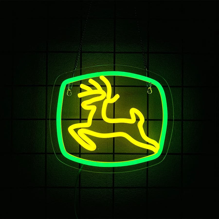 Insegna al neon con cervo per decorazione da parete, luce al neon a LED per camera da letto, caffetteria, sala giochi, soggiorno, bar, club, regalo di Natale, festa di compleanno