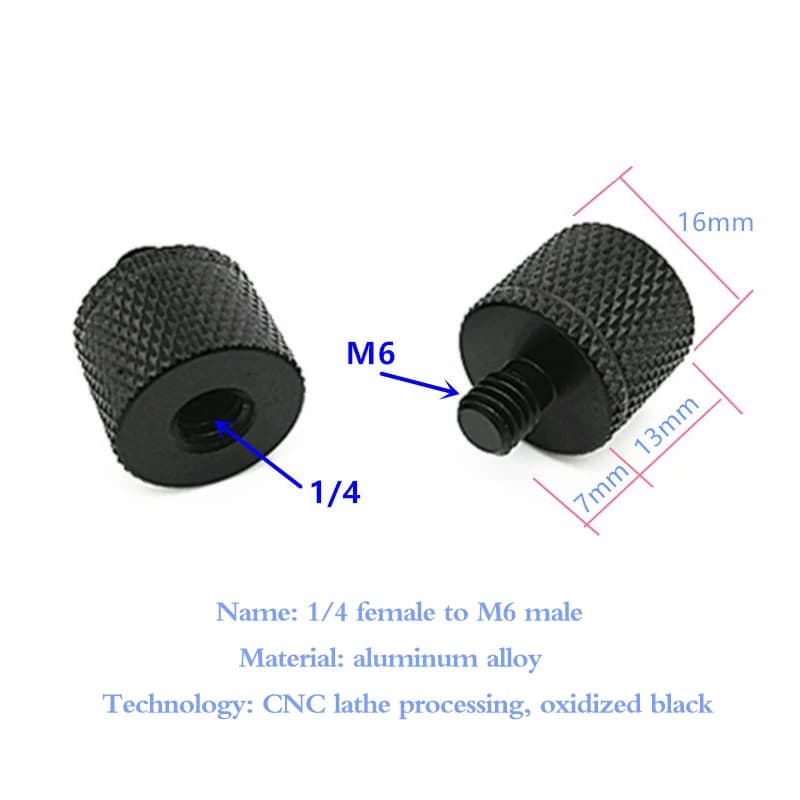 Adapter for 1/4 to M4 M5 M6 M8 M10 inch projector bracket for camera Dslr tripod ball head conversion screw photo accessories