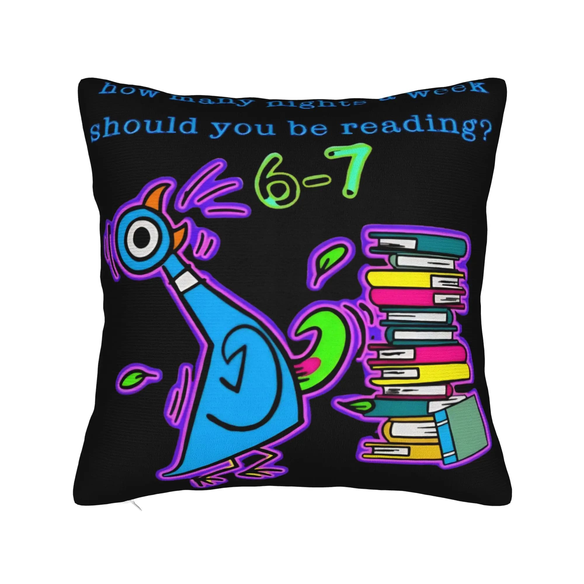Quante notti alla settimana dovresti leggere 6-7 libri? Federa per cuscino con motivo Pigeon Elephant, federe per cuscini, decorazioni per feste di matrimonio e per la casa