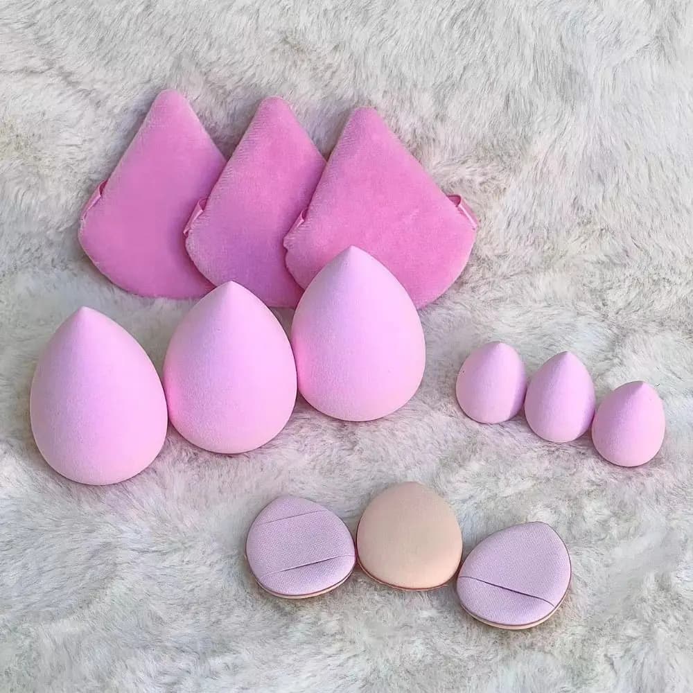 12 pezzi nuovo soffio cosmetico morbido velluto lavabile soffio di polvere per trucco strumenti di bellezza accessori per trucco frullatore per trucco donna