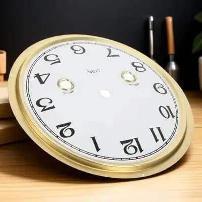 Quadrante di Ricambio Rotondo in Lega di Zinco con Numeri Arabi, Kit Fai-da-Te per Orologi da Parete, Decorazione per Soggiorno