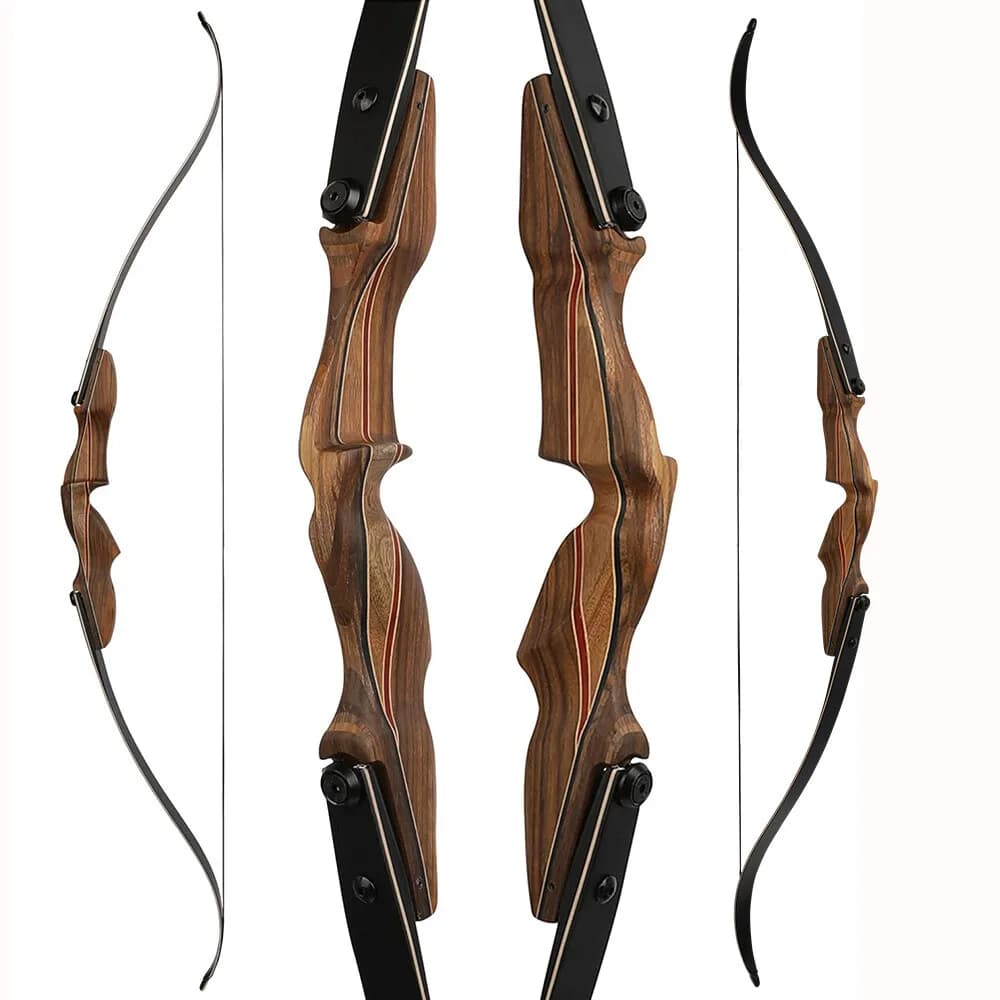30-60 libbre Tiro con l'arco ILF Takedown Arco Arco ricurvo diviso da 60 pollici 17 "Arca in legno Riser Tiro a mano destra Caccia Pratica del bersaglio