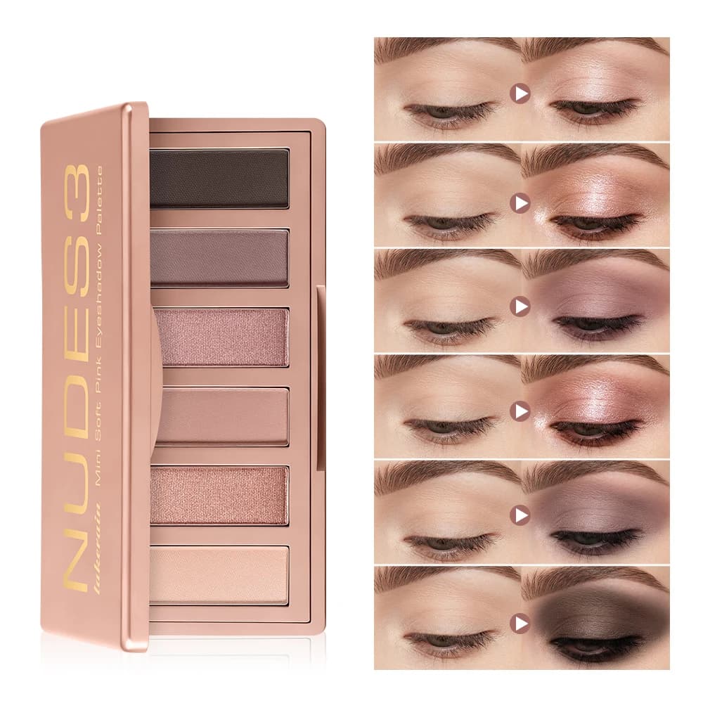 Palette Ombretti Naked2 Basics Best Seller, 6 Tonalità Opache Neutre per Contorno con Specchio, Effetto Vellutato a Lunga Durata e Impermeabile