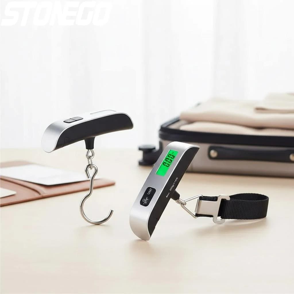 Bilancia Digitale Portatile 50g-50kg Multiuso per Valigie, Bagagli, Cucina e Uso Domestico