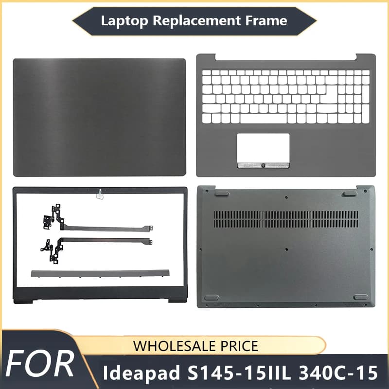 NUOVO Per Lenovo Ideapad 340C-15AST/IGM/IWL S145-15AST/API/IIL LCD Del Computer Portatile Della Copertura Posteriore Lunetta Anteriore Palmrest Fondo Della Cassa cerniera