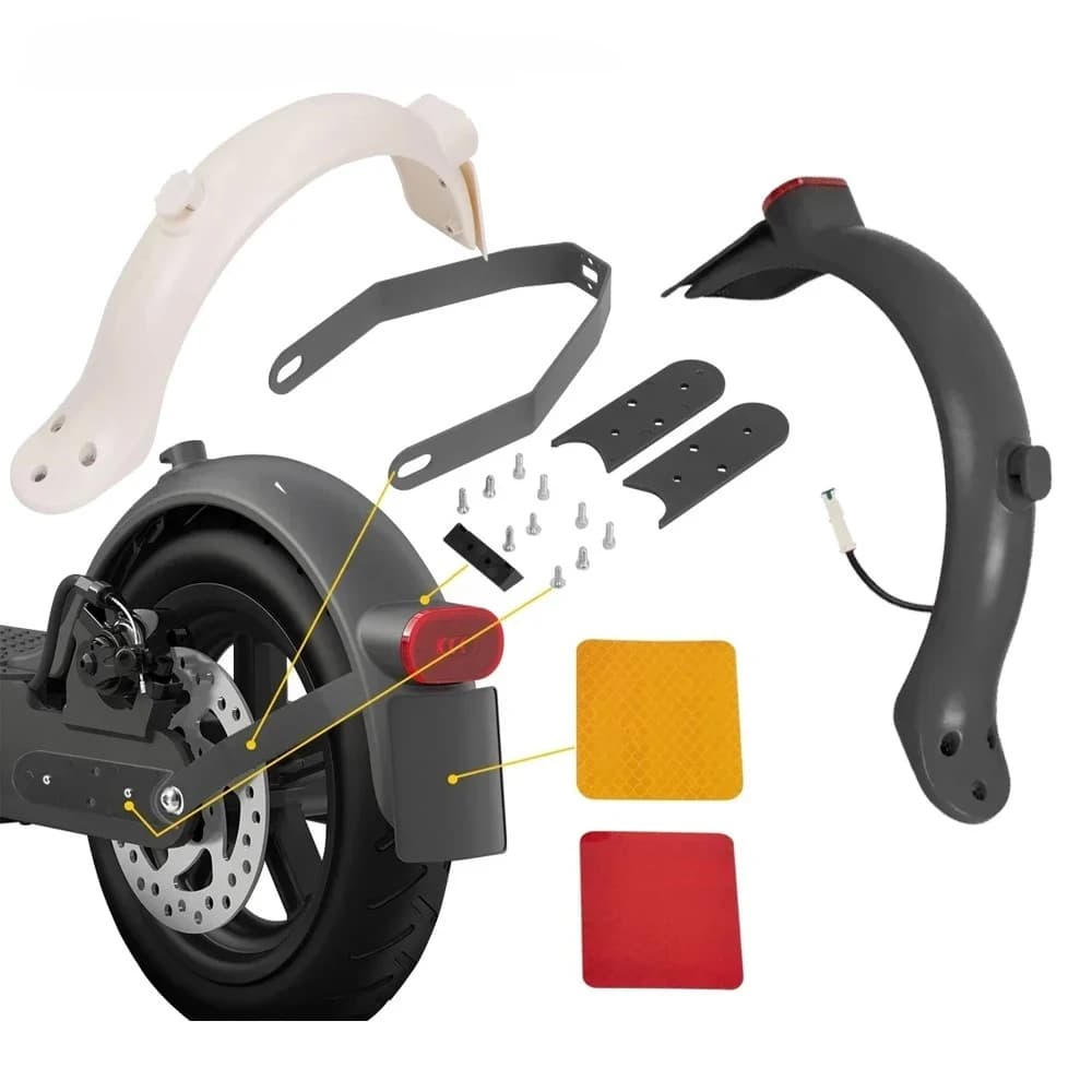 Parafango posteriore Freno Fanale posteriore Parafango per Xiaomi M365 E-Scooter Pro 2 Mi3 Con Gap Cover Pad Parti Set Parti di supporto rinforzate